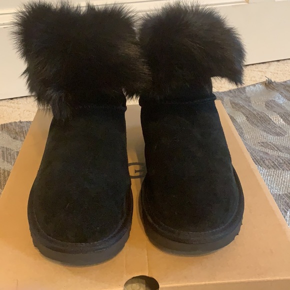 NIB UGG Valentina black boots Swarovski crystal 9 - Picture 6 of 12